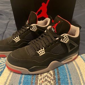 Air Jordan 4 Bred 2019 Size 13 Retro OG Mid Reimagined